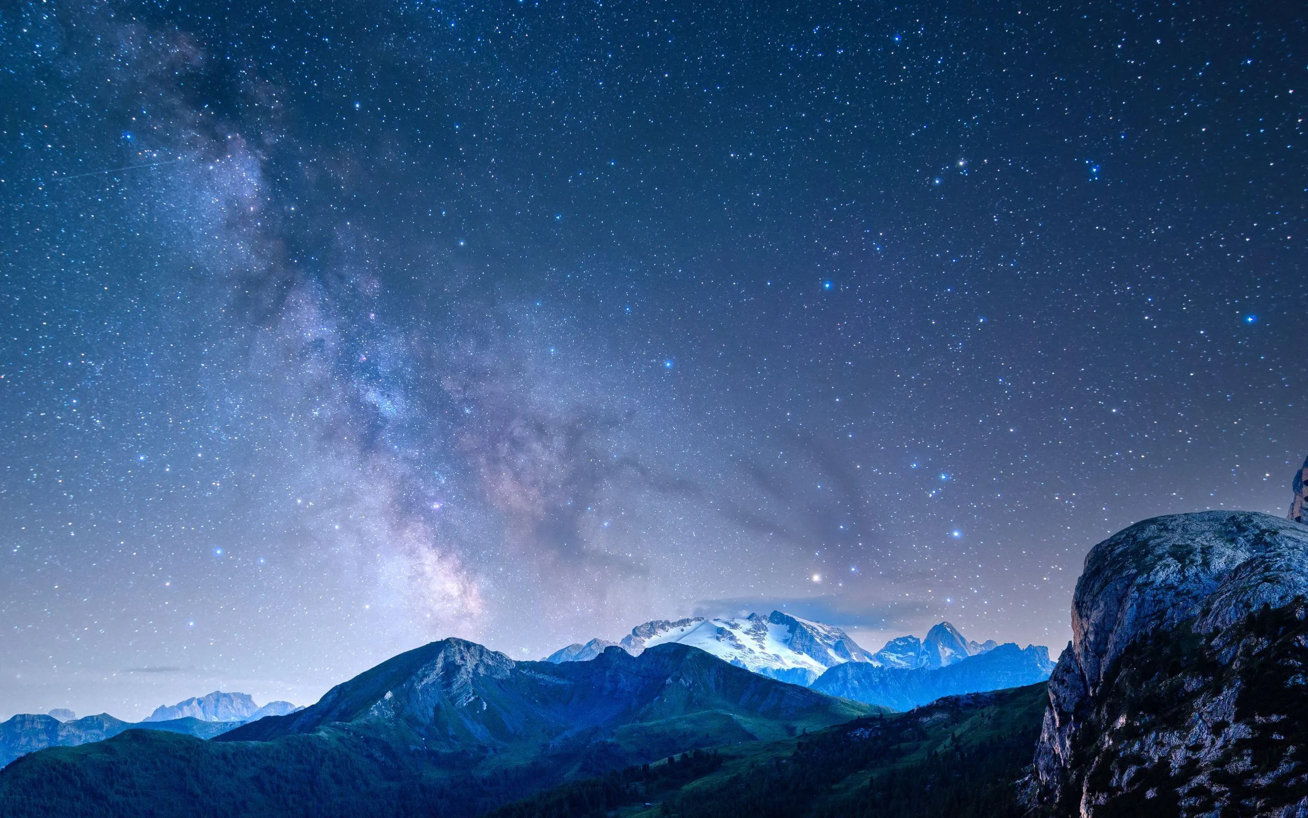 Dolomites starry night Matthias Crepaz Copyright